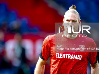 FC Twente goalkeeper Lars Unnerstall plays during the match between Feyenoord and Twente at the Feyenoord stadium De Kuip for the Dutch Ered...