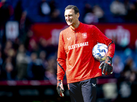 FC Twente goalkeeper Przemyslaw Tyton plays during the match between Feyenoord and Twente at the Feyenoord stadium De Kuip for the Dutch Ere...