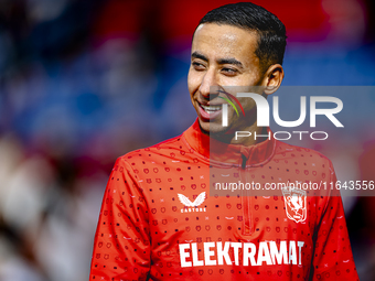 FC Twente defender Anass Salah-Eddine plays during the match between Feyenoord and Twente at the Feyenoord stadium De Kuip for the Dutch Ere...