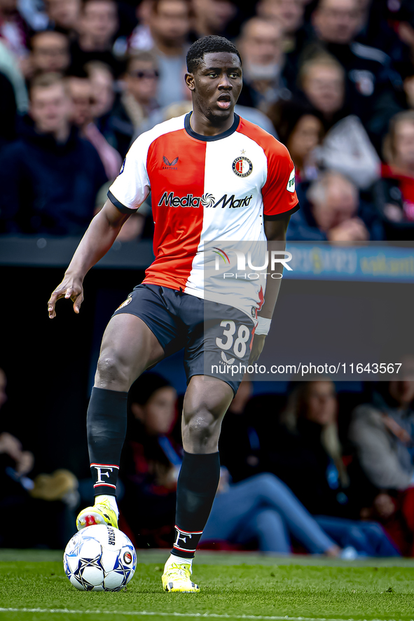 Feyenoord Rotterdam forward Ibrahim Osman plays during the match between Feyenoord and Twente at the Feyenoord stadium De Kuip for the Dutch...