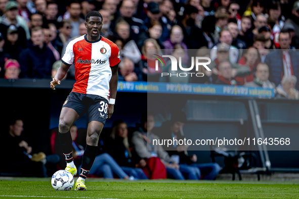 Feyenoord Rotterdam forward Ibrahim Osman plays during the match between Feyenoord and Twente at the Feyenoord stadium De Kuip for the Dutch...