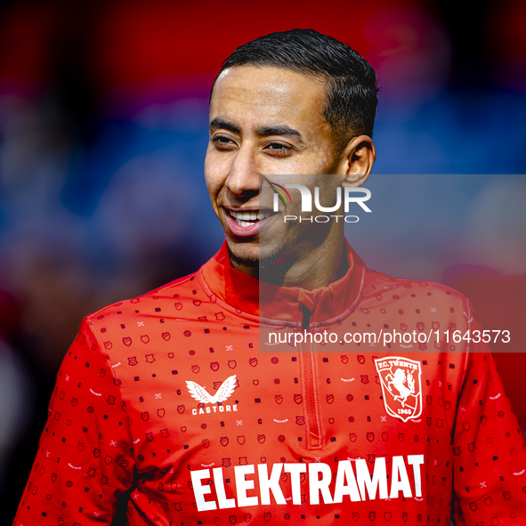 FC Twente defender Anass Salah-Eddine plays during the match between Feyenoord and Twente at the Feyenoord stadium De Kuip for the Dutch Ere...