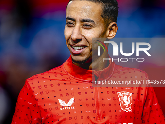 FC Twente defender Anass Salah-Eddine plays during the match between Feyenoord and Twente at the Feyenoord stadium De Kuip for the Dutch Ere...