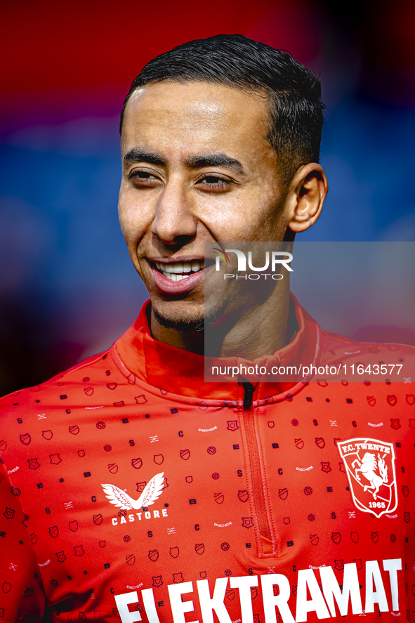 FC Twente defender Anass Salah-Eddine plays during the match between Feyenoord and Twente at the Feyenoord stadium De Kuip for the Dutch Ere...