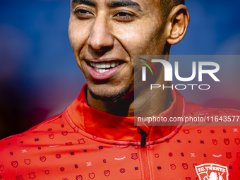 FC Twente defender Anass Salah-Eddine plays during the match between Feyenoord and Twente at the Feyenoord stadium De Kuip for the Dutch Ere...