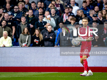 Feyenoord Rotterdam goalkeeper Timon Wellenreuther plays during the match between Feyenoord and Twente at the Feyenoord stadium De Kuip for...