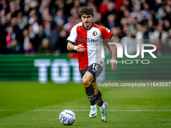 Feyenoord Rotterdam defender Hugo Bueno plays during the match between Feyenoord and Twente at the Feyenoord stadium De Kuip for the Dutch E...