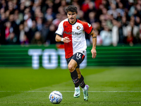 Feyenoord Rotterdam defender Hugo Bueno plays during the match between Feyenoord and Twente at the Feyenoord stadium De Kuip for the Dutch E...