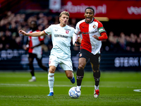 FC Twente midfielder Sem Steijn and Feyenoord Rotterdam midfielder Quinten Timber play during the match between Feyenoord and Twente at the...