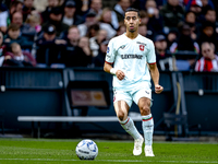 FC Twente defender Anass Salah-Eddine plays during the match between Feyenoord and Twente at the Feyenoord stadium De Kuip for the Dutch Ere...