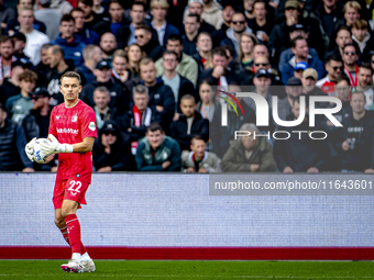 Feyenoord Rotterdam goalkeeper Timon Wellenreuther plays during the match between Feyenoord and Twente at the Feyenoord stadium De Kuip for...