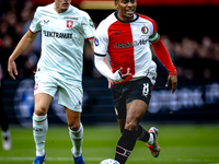 FC Twente midfielder Sem Steijn and Feyenoord Rotterdam midfielder Quinten Timber play during the match between Feyenoord and Twente at the...