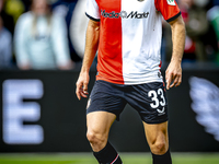 Feyenoord Rotterdam defender David Hancko plays during the match between Feyenoord and Twente at the Feyenoord stadium De Kuip for the Dutch...