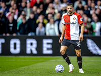 Feyenoord Rotterdam defender David Hancko plays during the match between Feyenoord and Twente at the Feyenoord stadium De Kuip for the Dutch...