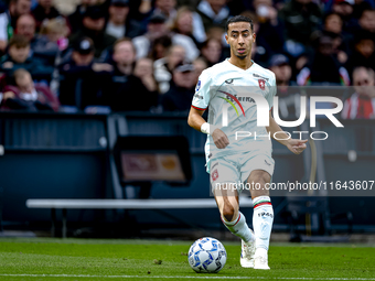 FC Twente defender Anass Salah-Eddine plays during the match between Feyenoord and Twente at the Feyenoord stadium De Kuip for the Dutch Ere...