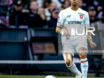 FC Twente defender Anass Salah-Eddine plays during the match between Feyenoord and Twente at the Feyenoord stadium De Kuip for the Dutch Ere...