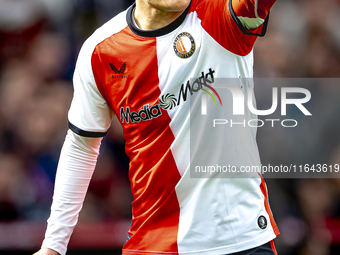 Feyenoord Rotterdam forward Ayase Ueda plays during the match between Feyenoord and Twente at the Feyenoord stadium De Kuip for the Dutch Er...