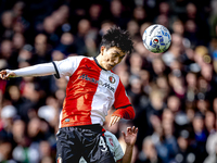 Feyenoord Rotterdam midfielder Inbeom Hwang plays during the match between Feyenoord and Twente at the Feyenoord stadium De Kuip for the Dut...