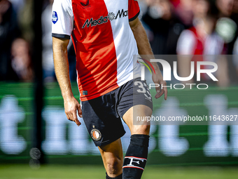 Feyenoord Rotterdam defender David Hancko plays during the match between Feyenoord and Twente at the Feyenoord stadium De Kuip for the Dutch...