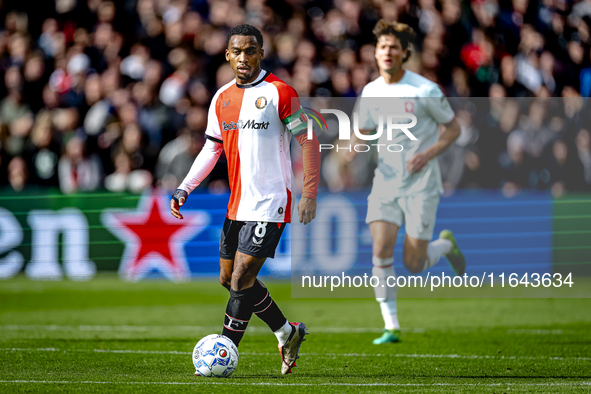 Feyenoord Rotterdam midfielder Quinten Timber plays during the match between Feyenoord and Twente at the Feyenoord stadium De Kuip for the D...