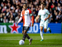 Feyenoord Rotterdam midfielder Quinten Timber plays during the match between Feyenoord and Twente at the Feyenoord stadium De Kuip for the D...