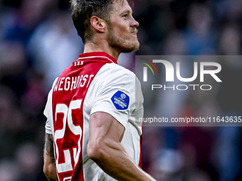 AFC Ajax Amsterdam forward Wout Weghorst celebrates the 2-1 goal during the match between Ajax and Groningen at the Johan Cruijff ArenA for...