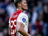 AFC Ajax Amsterdam forward Wout Weghorst celebrates the 2-1 goal during the match between Ajax and Groningen at the Johan Cruijff ArenA for...