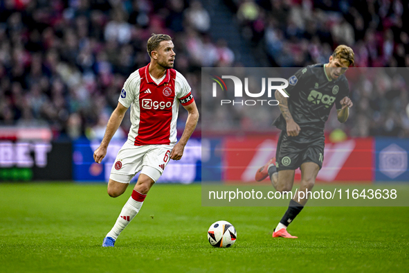 AFC Ajax Amsterdam midfielder Jordan Henderson plays during the match between Ajax and Groningen at the Johan Cruijff ArenA for the Dutch Er...