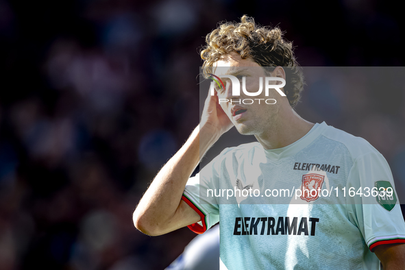 FC Twente forward Sam Lammers plays during the match between Feyenoord and Twente at the Feyenoord stadium De Kuip for the Dutch Eredivisie...