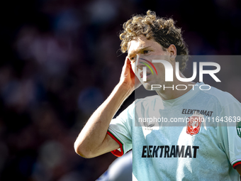 FC Twente forward Sam Lammers plays during the match between Feyenoord and Twente at the Feyenoord stadium De Kuip for the Dutch Eredivisie...