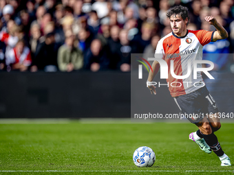 Feyenoord Rotterdam defender Hugo Bueno plays during the match between Feyenoord and Twente at the Feyenoord stadium De Kuip for the Dutch E...