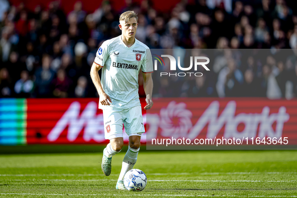 FC Twente defender Max Bruns plays during the match between Feyenoord and Twente at the Feyenoord stadium De Kuip for the Dutch Eredivisie s...