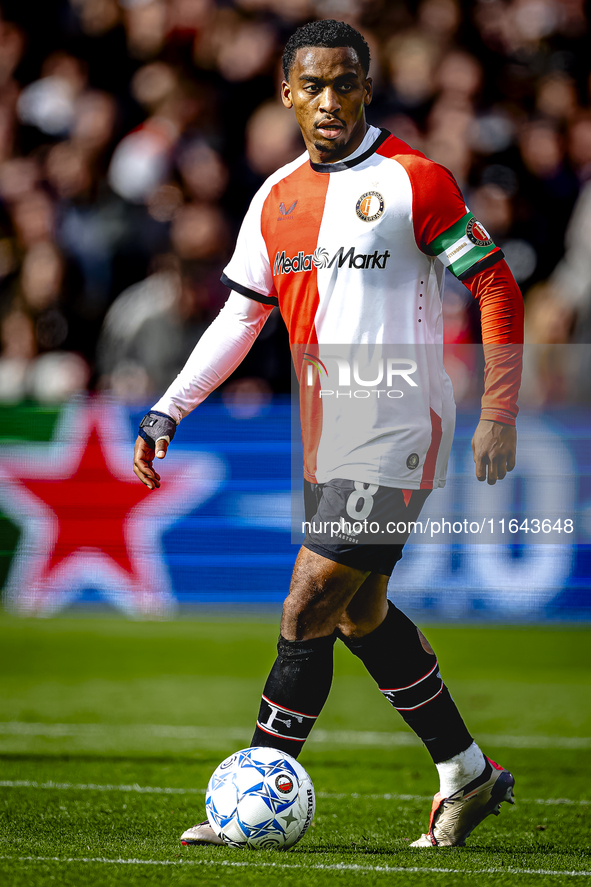 Feyenoord Rotterdam midfielder Quinten Timber plays during the match between Feyenoord and Twente at the Feyenoord stadium De Kuip for the D...