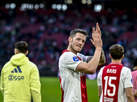 AFC Ajax Amsterdam forward Wout Weghorst plays during the match between Ajax and Groningen at the Johan Cruijff ArenA for the Dutch Eredivis...