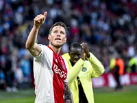 AFC Ajax Amsterdam forward Wout Weghorst plays during the match between Ajax and Groningen at the Johan Cruijff ArenA for the Dutch Eredivis...