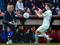 FC Twente trainer Joseph Oosting and FC Twente midfielder Youri Regeer participate in the match between Feyenoord and Twente at the Feyenoor...