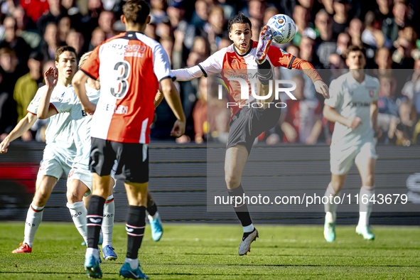 Feyenoord Rotterdam midfielder Ramiz Zerrouki plays during the match between Feyenoord and Twente at the Feyenoord stadium De Kuip for the D...