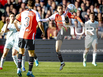 Feyenoord Rotterdam midfielder Ramiz Zerrouki plays during the match between Feyenoord and Twente at the Feyenoord stadium De Kuip for the D...