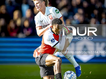 FC Twente midfielder Sem Steijn and Feyenoord Rotterdam midfielder Quinten Timber play during the match between Feyenoord and Twente at the...