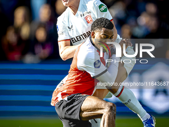 FC Twente midfielder Sem Steijn and Feyenoord Rotterdam midfielder Quinten Timber play during the match between Feyenoord and Twente at the...