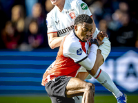 FC Twente midfielder Sem Steijn and Feyenoord Rotterdam midfielder Quinten Timber play during the match between Feyenoord and Twente at the...