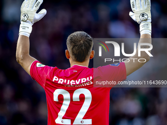 Feyenoord Rotterdam goalkeeper Timon Wellenreuther plays during the match between Feyenoord and Twente at the Feyenoord stadium De Kuip for...