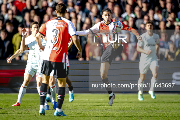 Feyenoord Rotterdam midfielder Ramiz Zerrouki plays during the match between Feyenoord and Twente at the Feyenoord stadium De Kuip for the D...