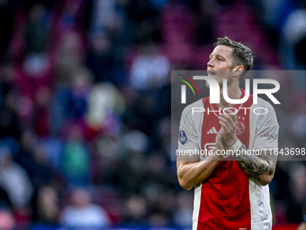 AFC Ajax Amsterdam forward Wout Weghorst plays during the match between Ajax and Groningen at the Johan Cruijff ArenA for the Dutch Eredivis...