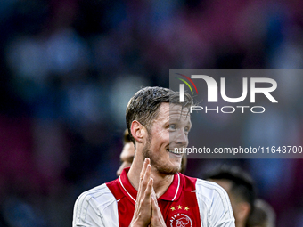 AFC Ajax Amsterdam forward Wout Weghorst plays during the match between Ajax and Groningen at the Johan Cruijff ArenA for the Dutch Eredivis...