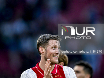 AFC Ajax Amsterdam forward Wout Weghorst plays during the match between Ajax and Groningen at the Johan Cruijff ArenA for the Dutch Eredivis...