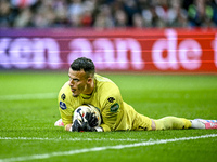 FC Groningen goalkeeper Etienne Vaessen participates in the match between Ajax and Groningen at the Johan Cruijff ArenA for the Dutch Erediv...