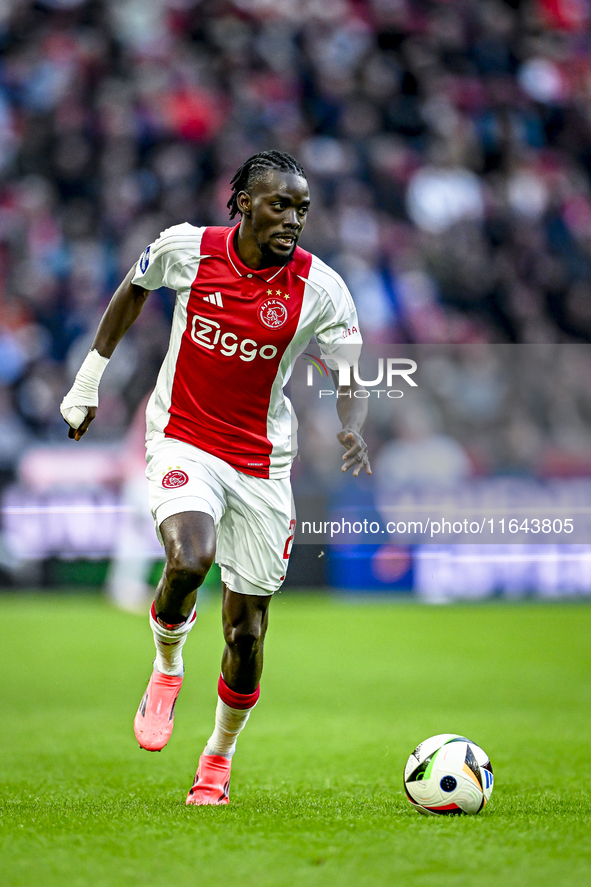 AFC Ajax Amsterdam forward Bertrand Traore plays during the match between Ajax and Groningen at the Johan Cruijff ArenA for the Dutch Erediv...