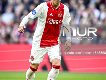 AFC Ajax Amsterdam forward Mika Godts plays during the match between Ajax and Groningen at the Johan Cruijff ArenA for the Dutch Eredivisie...