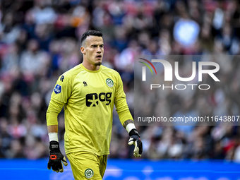 FC Groningen goalkeeper Etienne Vaessen participates in the match between Ajax and Groningen at the Johan Cruijff ArenA for the Dutch Erediv...